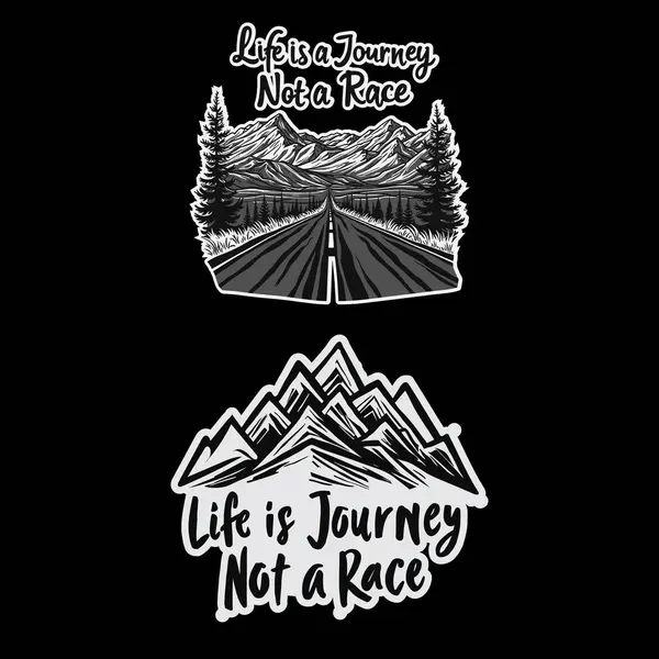 Motivasyonel vektör grafiklerinin vektör sanatı. Güneş ve dağların ilham verici alıntıları.