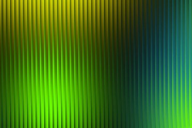 Soyut dikey tırtıklı dokunun çizimi, sarıdan yeşile ve koyu maviye bir gradyanı var.