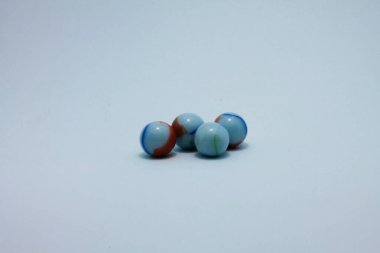 marble balls on a white background