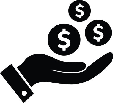 El Tutma Hattı Sanat Vektörü Simgesi Mali Destek ve Bağış Sembolü