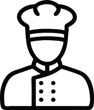 Şef Aşçı Restoran Yemek Servisi Simgesi