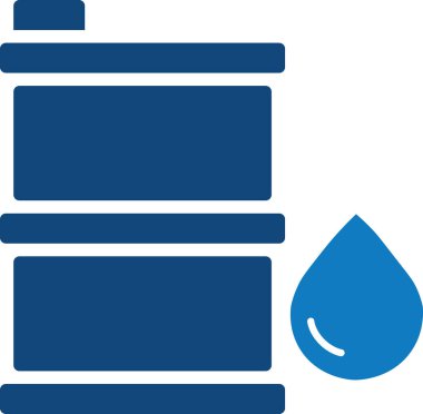 Mavi Petrol Fıçısı Yakıt Damlası Simgesi