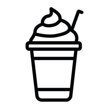 Milkshake Frappe Kremalı İçecek Simgesi
