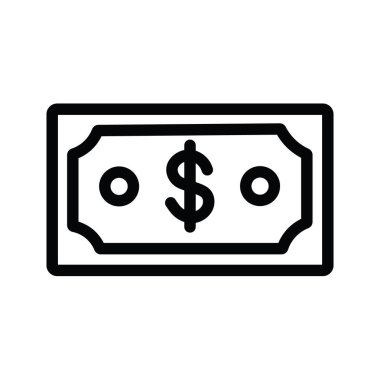 Para Doları Bill Banknote Nakit Para Birimi Simgesi