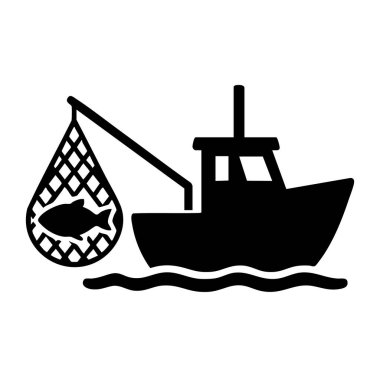 Balıkçı Gemisi Balık Balıkları Deniz Ürünleri Endüstrisi Simgesi