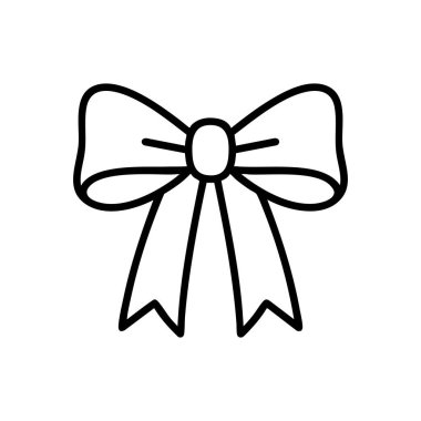 Dekoratif Yay Kurdele Hediye Taslak Simgesi