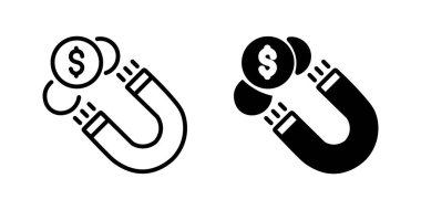 Para Mıknatısı Mali Cazibe Varlık Simgesi