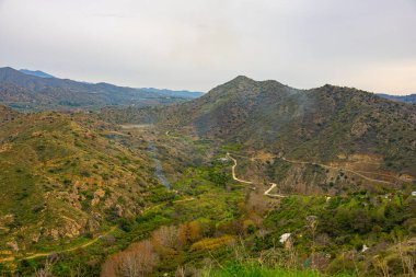 Kıbrıs 'ta dağların havadan görünüşü
