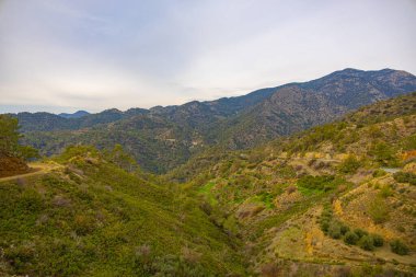Kıbrıs 'ta dağların havadan görünüşü