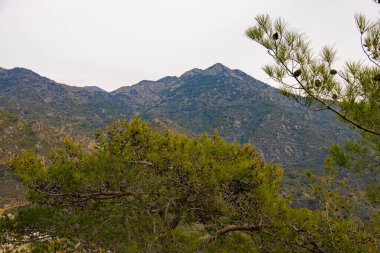 Kıbrıs 'ta dağların havadan görünüşü