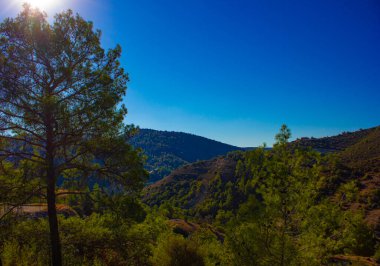 Kıbrıs 'ta dağların havadan görünüşü