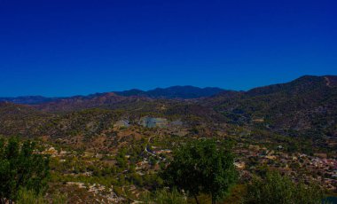 Kıbrıs 'ta dağların havadan görünüşü