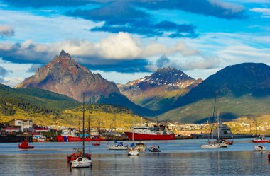 Arjantin 'deki Ushuaia şehri manzarası