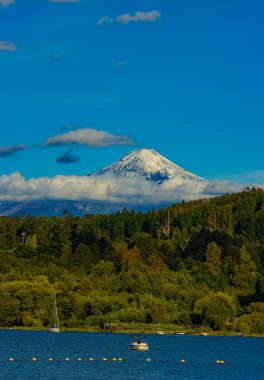 Teknede ve Şili 'deki aktif yanardağ Villarica' da