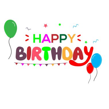 Mutlu yıllar renkli balonlar ve şenlikli süslemelerle..