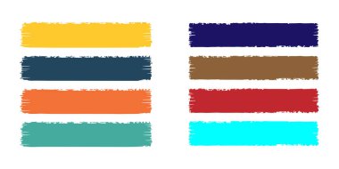 Renkli fırça darbeleri grafikler için canlı ve desenli bir tasarım ögesi oluşturur.