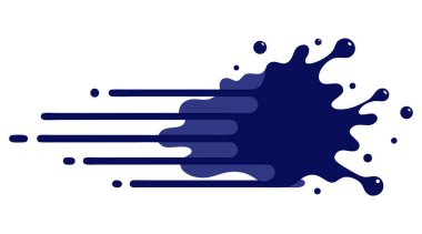 Hareketli çizgilerle dinamik lacivert boya modern bir tasarım yaratır..