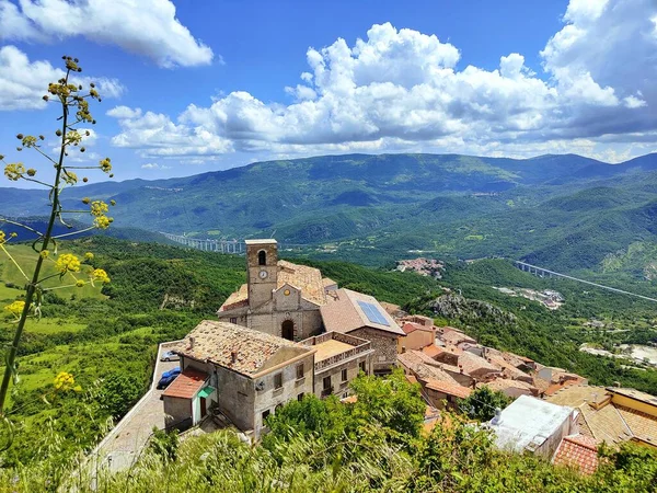 아브루초에 Civitaluparella 마을의 위에서 바라본 — 스톡 사진