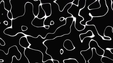 Soyut Siyah ve Beyaz Sıvı Hareket Arkaplan Görüntü döngüsü