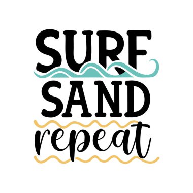 Sörf, kum, yaz tatili tasarımı dalgalar ve plaj titreşimleriyle şeffaf arka planda izole edilmiş kıyafetler.