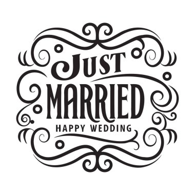 Şık Flourish Evlilik Kutlaması Dekoratif Davet Vekili Mutlu Gün