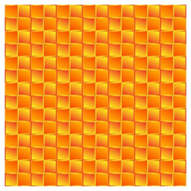 Turuncu ve altın desenli kalın kareler soyut geometrik desenleri kareler ve