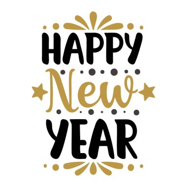 Yeni Yıl Tasarım Vektörü Şeffaf arkaplanda Grafik Sanat Altın Madalyası Kutlaması