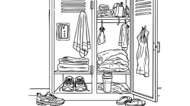 Dolap İçi Havlular Su Şişesi Ayakkabılar Terlikler Elbise Spor Salonu ve Spor Salonu Özellikleri