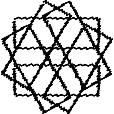 Soyut siyah-beyaz geometrik sanat vektörü zig zag desen tasarımı modern dekoratif fon