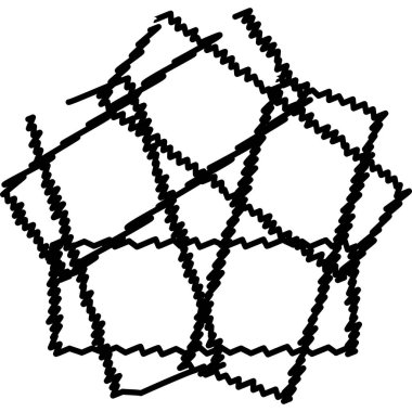 Dalgalı Geometrik Sanat Modern Şekil Soyut Tasarım Karalamalar Yaratıcı Şekil Dekoratif Elementi