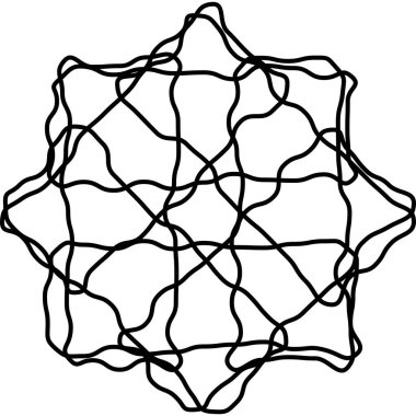 Karmaşık Yıldız Çizgisi Resim Kompleksi Karışık Tasarım Soyut Süsleme