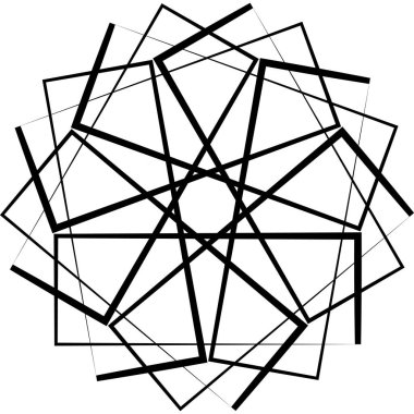 Dinamik Siyah ve Beyaz Soyut Sanat Resimleri Geometrik Çizgi Sanat Tasarımı Çağdaş