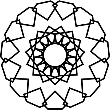 Geometrik Mandala Uyum Soyut Vektör Sanat Dairesel Tasarımı Kutsal Geometri Mistik Modeli