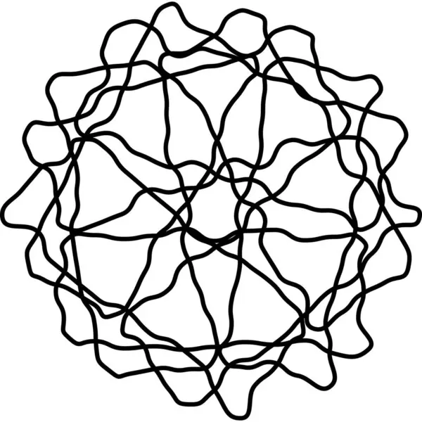Soyut Siyah Çizgiler Sanat Birleştirilmiş Şekiller Karmaşık Etkileşim Modern Tasarım Çizimi Siyah ve