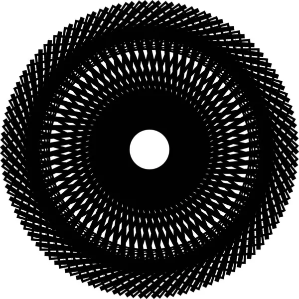 Soyut siyah ve beyaz dairesel fraktal şekil sarmal tasarım sanat örüntüsü grafik ögesi geometrisi