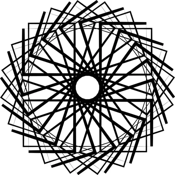 Geometrik siyah çizgiler soyut sanat çemberi tasarımı modern illüstrasyon modeli
