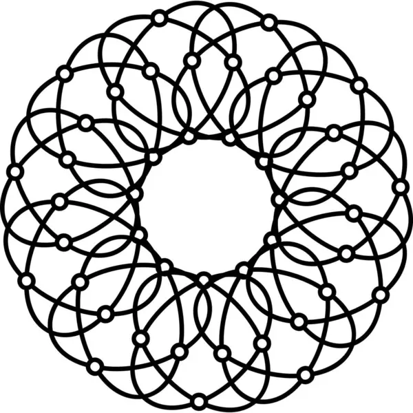 Soyut Ağ Bağlantısı Görsel Birbirine Bağlı Çemberler Tasarım Modern Sanat Konsepti