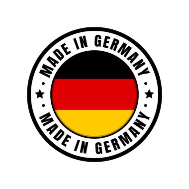 Beyaz Arkaplanda Düz Bayrak Renkleri, Paketleme ve Etiket Kullanımı için Vektör Sembol EPS10 ile Almanya 'da Yapıldı