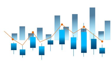 Oku Şeffaf PNG Borsa Büyüme Grafiği Yatırım Analizi Orange Trend Line Overlay ile mavi şamdan tablosu