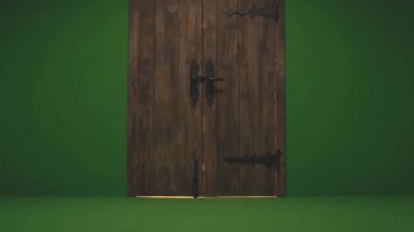 Yeşil Ekrandaki Kapı Açılışı - 124- Etkileyici Sahne Kaplaması