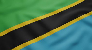 Tanzanya Bayrağı Macro, Yeşil Sarı Çapraz Çizgiler, Gerçekçi Kumaş Doku, Ulusal Sembol, Vatanseverlik, Yakın Çekim, Yüksek Çözünürlük, Tanzanya Ulusal Günü, Tanzanya Bayrağı, Birleşme Günü, Ulusal Onur Günü