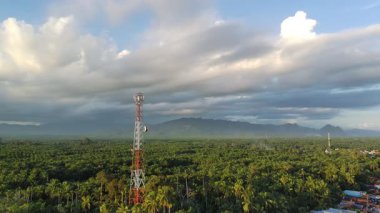 telephone signal transmitter tower pole for communication
