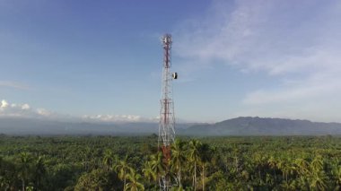 telephone signal transmitter tower pole for communicatio