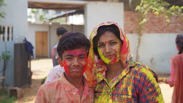Зовнішній Образ Азіатського Індійського Щасливого Сина Індійському Вбранні Відзначає Фестиваль — стокове фото