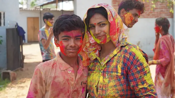 Лютого 2023 Джайпур Раджастхан Індія Щаслива Мати Насолоджується Часом Своїм — стокове фото
