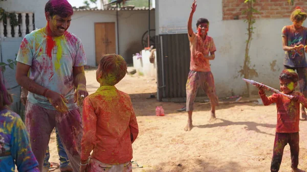 Lutego 2023 Jaipur Rajasthan Indie Festiwal Kolorów Tradycyjne Indyjskie Wakacje — Zdjęcie stockowe