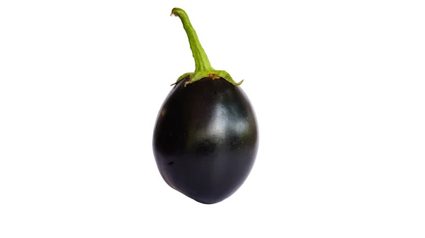 Eggplant Aubergine Isolated White Background Clipping Path Full Depth Field — Stock Photo, Image