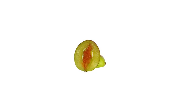 Carissa Carandas Frutta Giallo Brillante Sapore Acido Isolato Sfondo Bianco — Foto Stock