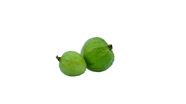Guava Verde Fresca Biologica Isolata Fondo Bianco Concetto Cibo Sano — Foto Stock
