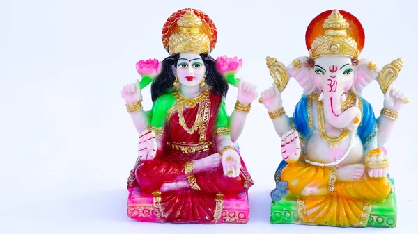 Patung Dewa India Atau Patung Diisolasi Dengan Warna Putih Maa — Stok Foto